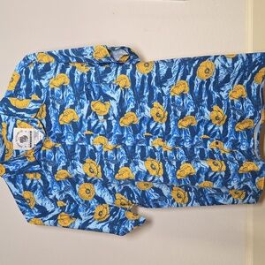 Savage Tacticians Co. | Blue and Yellow Floral Shirt | L